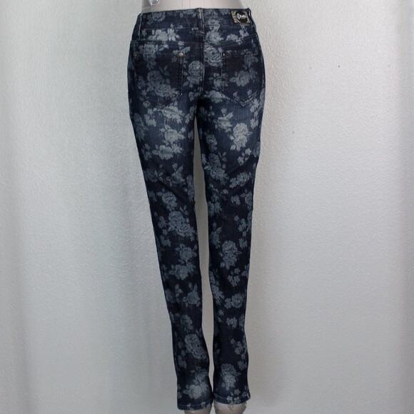 Rewash Jean Like Floral Print Pull on Jeggings Juniors Size 1 - Picture 3 of 7